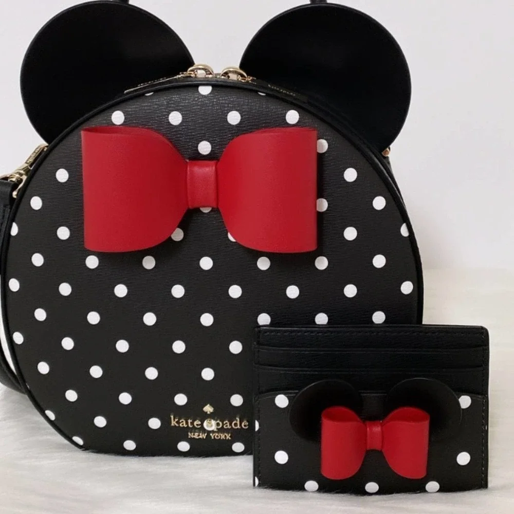 NWT Kate Spade X Disney Minnie Mouse Crossbody Bag and Cardholder Wallet Set - Picture 2 of 12
